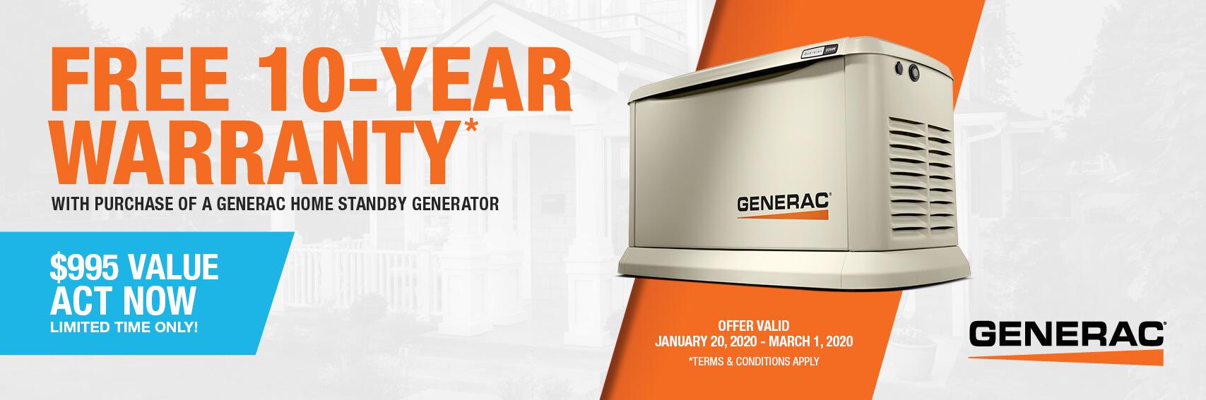 Homestandby Generator Deal | Warranty Offer | Generac Dealer | Easton, PA